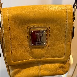 Tignanello Small light mustardly color Leather Crossbody Bag, never used